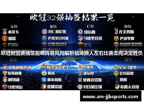 欧冠附加赛抽签前瞻阵容风向解析临场换人左右比赛走向决定胜负 欧冠附加赛抽签前瞻阵容风向解析临场换人左右比赛走向决定胜负